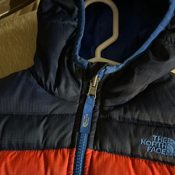 The North Face Puffer Jacket Red and Blue Insulated